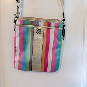 Coach Multicolor Striped Crossbody Bag
